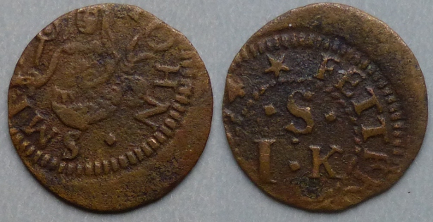 Fetter Lane, John Smith 1654 farthing